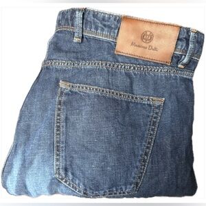 Massimo Dutti thin cotton and linen blend jeans sz 34